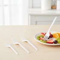 Greenday Compostable CPLA Bestek Vorken Wegwerp Biologisch Afbreekbare Vork Aangepaste Kleur 6inch/6.5inch CPLA Vork voor Fruit Taart