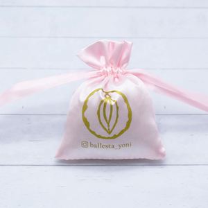 Custom Satin <b>Drawstring</b> Jewelry Dust Bag with logo pink Satin Gift <b>Pouches</b> - Product Image 1