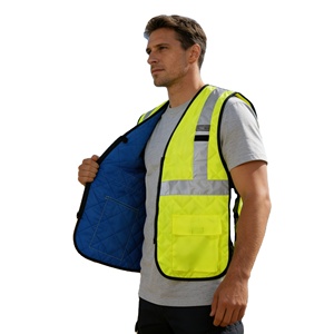 Verkoelende veiligheidsvest op maat gemaakt, hoge zichtbaarheid, reflecterend, waterdicht, verstelbaar, voor fabrieks- en werkplaatsmedewerkers - Product Image 1
