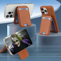 Étui porte-cartes personnalisé avec logo, aimant puissant, en cuir PU, style japonais, pour cartes de visite, compatible iPhone