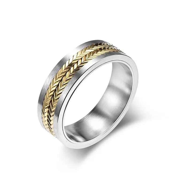Homens Traje 18K Banhado A Ouro Acessórios De Jóias De Aço Inoxidável Creative Boy Finger Ring