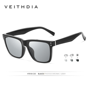 Unisex Square Sunglasses <b>Black</b> <b>Frame</b> Blue Lens UV400 Polarized Large Face Fashion Style - Product Image 4