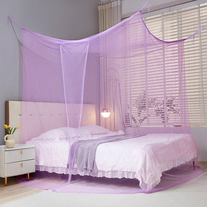 Old-fashioned purple mosquito net with encryption