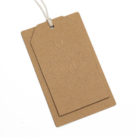 Étiquettes volantes Kraft pour vêtements, Logo professionnel personnalisé, étiquettes suspendues en papier pour vêtements
