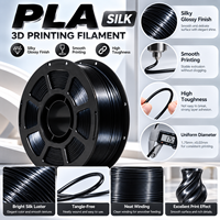 Filament d'imprimante 3D MEIJIMEI PLA Silk Matte 1,75 mm, surface lisse sans traces de couches, consommables pour modèles de figurines DIY