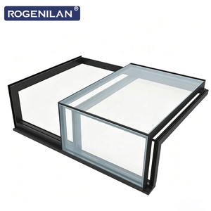 Rogenilan Fenêtre de toit motorisée en aluminium sur mesure, étanche, avec vitrage trempé extérieur, en forme de L - Product Image 5