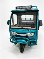 Triciclo Eléctrico de Carga 60V 800W para Adultos, Económico, de 3 Ruedas, con Techo, Cabina, Timón y Puertas