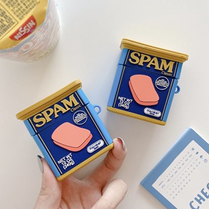 Étuis pour écouteurs en silicone imperméables à l'eau avec motif de viande en conserve pour <span class=keywords><strong>AirPods</strong></span> 1 2 <span class=keywords><strong>3</strong></span> Pro - Product Image 1