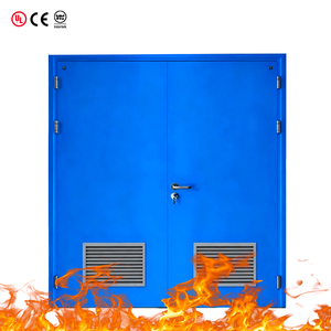 <span class=keywords><strong>Porte</strong></span> coupe-feu en acier 60/90/120/180 minutes, cadre métallique creux, portes commerciales homologuées UL, fermeture automatique avec dispositif anti-panique - Product Image 2