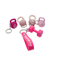 Porte-clés sport équipement de fitness porte-clés ventilateurs porte-clés club en caoutchouc vente en gros PVC souple