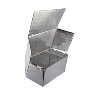Boîte en carton étanche personnalisée en feuille d'aluminium dehors à l'intérieur de la boîte d'emballage d'aliments surgelés boîte d'expédition conteneur en carton isolé