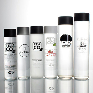 Bouteille en verre <span class=keywords><strong>Voss</strong></span> Transparent à haute teneur en silex pour scellement de bouchon à vis d'impression d'écran de jus/boisson pour le diffuseur d'emballage poli - Product Image 5