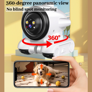 מכירות חמות לטווח ארוך אבטחה wifi 360 ° מצלמה מסתובב חכם צגים לחיות מחמד רובוט נייד עם הודעת אזעקה אבטחה - Product Image 2