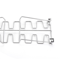 Soporte Vertical para Asador de Acero Inoxidable de 14 Ranuras, Plegable, para Alitas de Pollo, Patas, Parrilla, Bandeja de Goteo, Ahumador, Horno Incluido