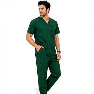 Pantalon de travail médical pour homme, 2 pièces, durable, respirant, en spandex, avec logo personnalisé, pour infirmiers, médecins, hôpitaux. - Product Image 1