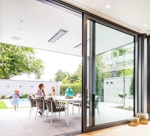 Porte coulissante en aluminium robuste avec <span class=keywords><strong>design</strong></span> minimaliste Beau balcon et verre de patio pour salon, cuisine et entrepôt - Product Image 4
