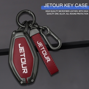 Étui de protection pour clé de voiture en alliage de zinc et cuir, compatible avec Jetour X70 X90 X95 Plus 2020 2021 2022, porte-clés, accessoires auto - Product Image 6
