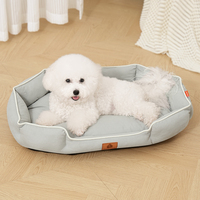Coussin pour chien anti-anxiété doux et moelleux pour petits et grands chiens avec base antidérapante noire pour animaux de compagnie