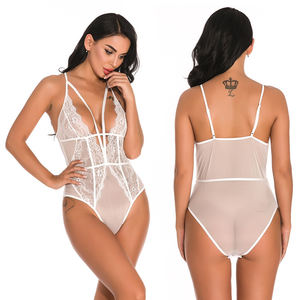 Ladymate ODM/OEM Body sexy en dentelle sans manches Body femme Lingerie sexy Dentelle entrejambe ouvert Teddy Bodysuits Erotique Lenceria - Product Image 6
