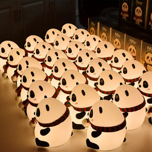 Veilleuse Panda RVB Colorée Changeante en Silicone pour Chambre d'Enfant, Lampe de Chevet Rechargeable Mignonne pour Crèche - Product Image 3