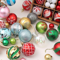 Bola Ornamen Natal PVC untuk Dekorasi Natal, Hiasan Bola Meriah