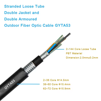EXC kabel serat optik GYTA53 luar ruangan 8 12 24 48 kabel komunikasi inti gyta lapis baja