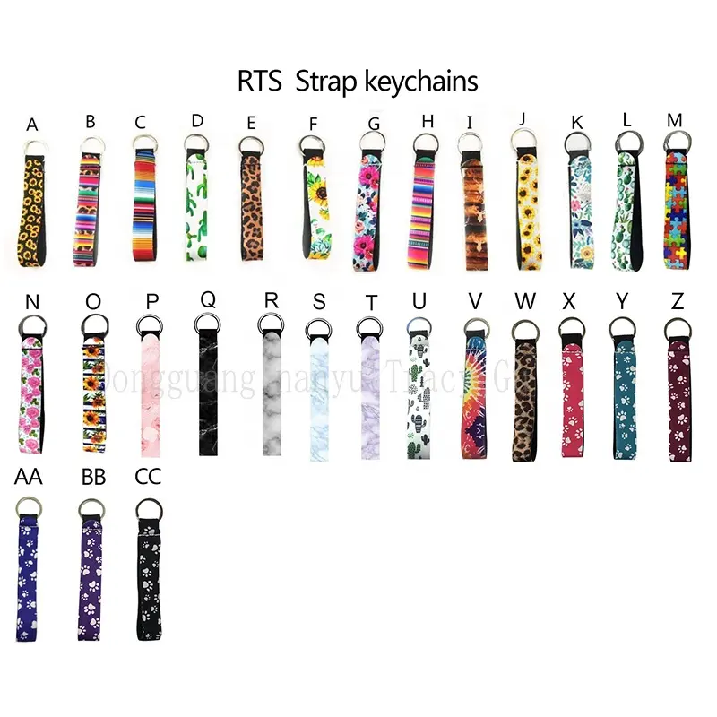 29 Offre Spéciale Motif RTS NÉOPRÈNE Bracelet Porte-clés de Bracelet dragonne porte-clés personnalisé Accepté