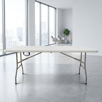 Table pliante en plastique de 6 pieds, table de banquet en HDPE pour les fêtes, la restauration et les événements en plein air