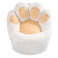 Fauteuil paresseux individuel en forme de patte de chat mignon, chaise d'appoint créative en tissu pelucheux en forme de patte d'ours pour chambre d'enfant et mobilier de maison