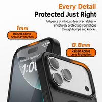 Coque antichoc effet peau pour iPhone 18 17 Pro Max avec aimant puissant, protection de caméra surélevée, anti-rayures, protection robuste