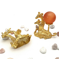 Porte-boule de cristal girafe personnalisé ornements de bureau conception gratuite artisanat en métal décoration de la maison articles cadeaux souvenirs