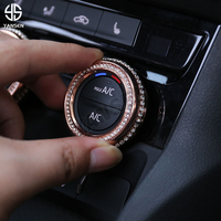 3 pièces accessoires de voiture en alliage d'aluminium bouton de contrôle de la chaleur de la climatisation pour Skoda Kodiaq Karoq