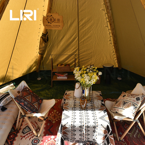 Tente <span class=keywords><strong>Tipi</strong></span> <span class=keywords><strong>Tipi</strong></span> indienne de Camping de luxe pour adultes, imperméable pour 6 personnes, plein air, famille, <span class=keywords><strong>Tipi</strong></span> avec <span class=keywords><strong>lit</strong></span> - Product Image 5