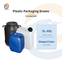 DINGTANG baril en plastique de haute qualité, tambour 200 litres HDPE à dessus ouvert baril en plastique bleu baril chimique en plastique
