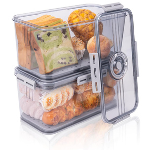 Fridge Organizers With Drain Plate With Timer, Multi Size Fridge Organizer and <b>Egg</b> Tray Set - Product Image 1