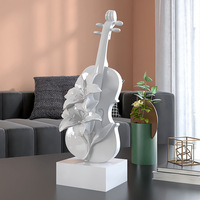 Livraison directe Sculptures de violon créatives pour ornements de salon décorations artisanales en résine pour la maison modèle de violon