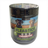 Compléments nutritionnels pour animaux de compagnie OEM/ODM : Poudre d'ail pour chiens, Vitamines B1/B6/B12, Comprimés à mâcher probiotiques anti-puces et tiques pour animaux