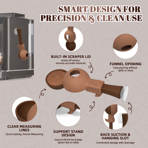Idea de nuevo producto 2025, artículos de cocina, cuchara de café de silicona sin BPA y embudo para cápsulas de café recargables reutilizables K Cup - Product Image 4