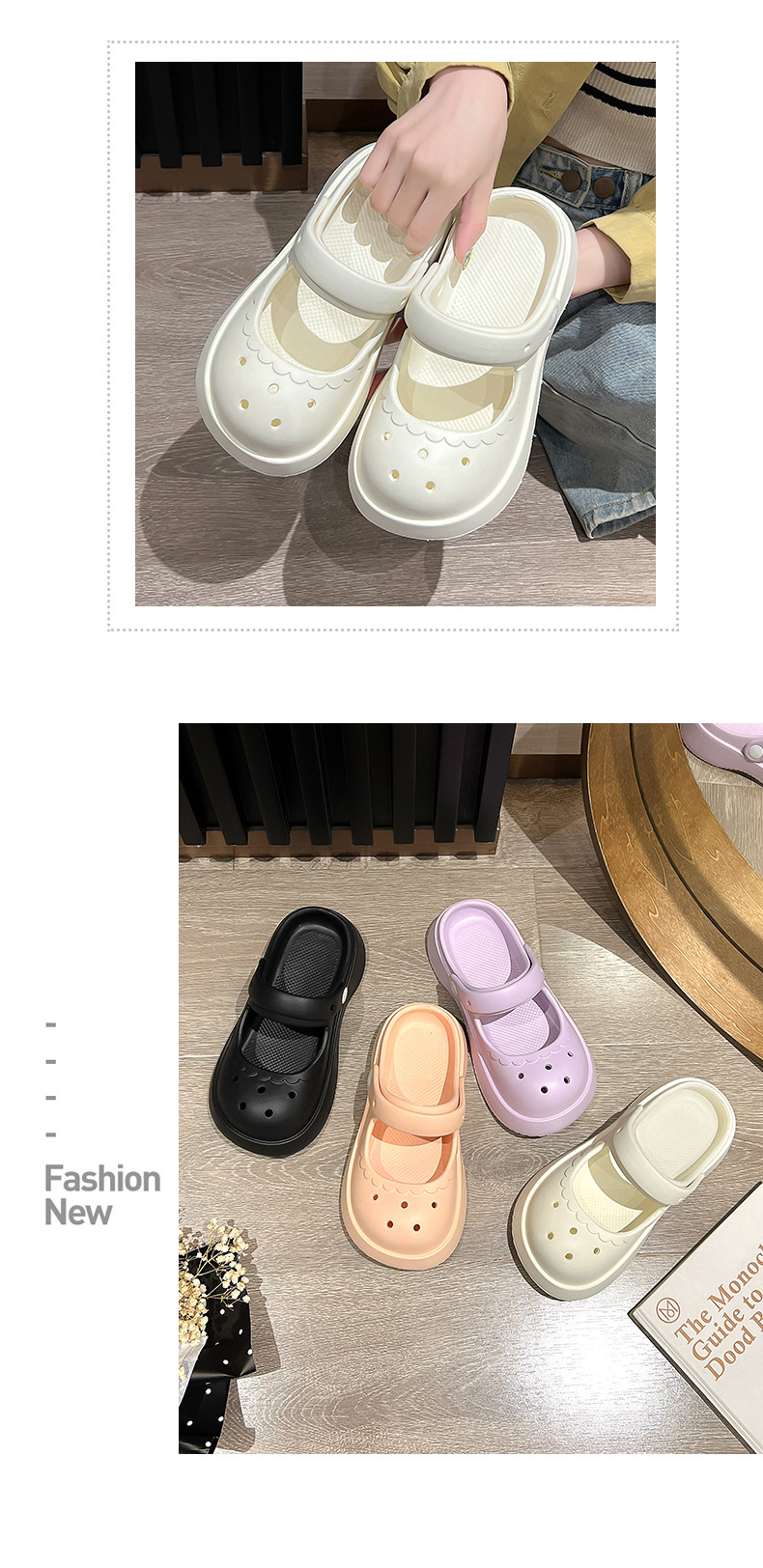 Summer Non-slip Footwear Thick Bottoming Outdoor Sandals Soft Slippers Girls Clogs Shoes