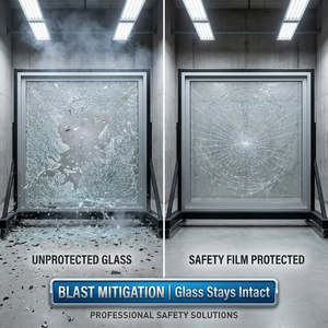 Película de Protección para Automóviles, Seguridad, Película para Ventanas, Película para Mascotas, Tinte con Protección UV <span class=keywords><strong>del</strong></span> 99%, a Prueba de Explosiones, para Vidrio Arquitectónico de Edificios, 1.52*30m - Product Image 3