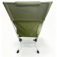 Nouvelle arrivée, chaise de plage pliable avec cadre argenté, chaise pliante légère et portable, chaise de camping en aluminium pour pique-nique