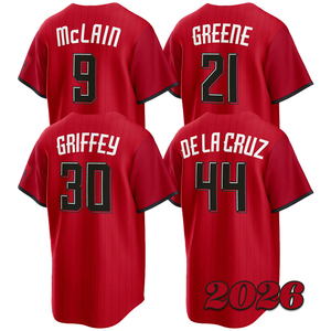 Maillot de baseball City Connect 2026 pour hommes, brodé, Elly De La Cruz 30, Griffey, Matt McLain, Hunter Greene, Tailles S-3XL - Product Image 1