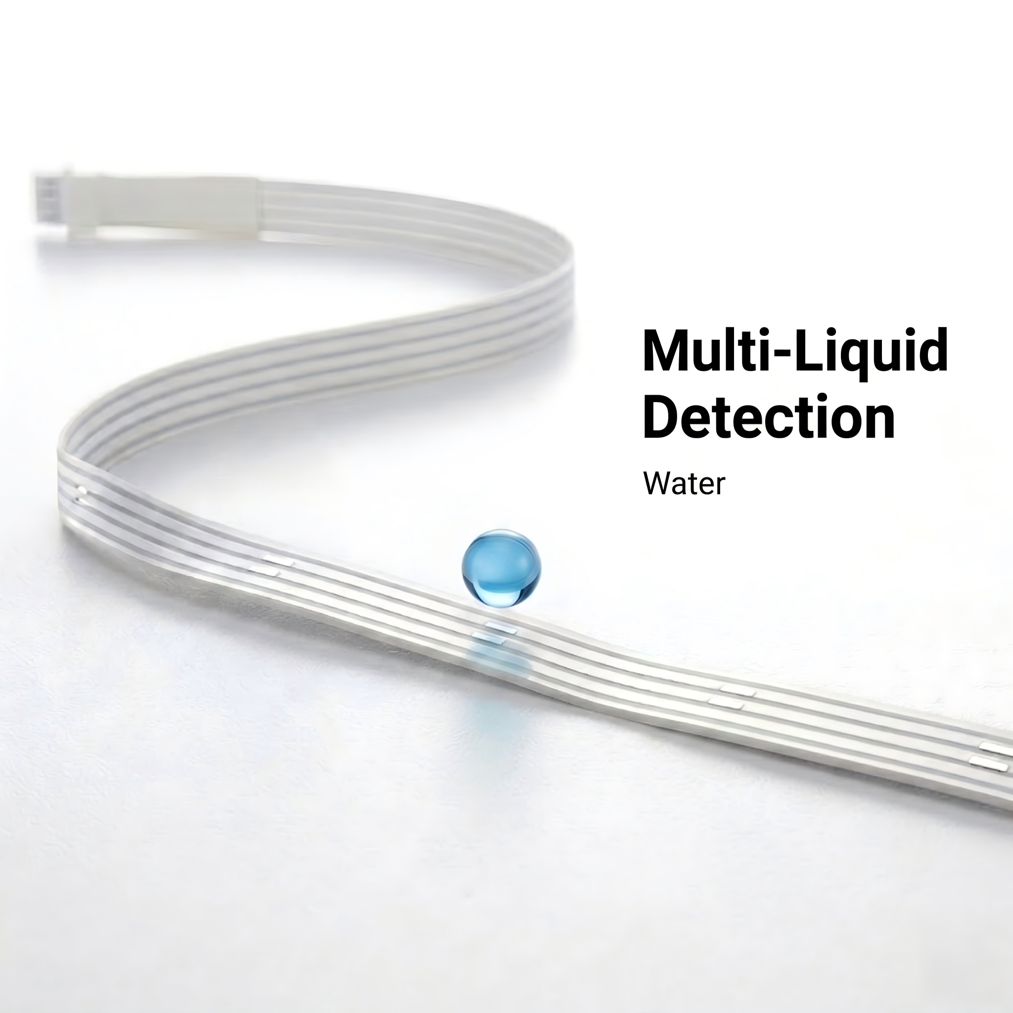 Sensor De Fuga De Agua Flat Tape Leak Detection Rope 2.5cm Interval Snap Fit for Under Sink Kitchen Dishwasher Leakage Detection