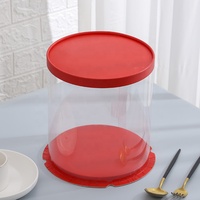 Boîte à gâteau ronde transparente, élégante boîte de présentation de fleurs