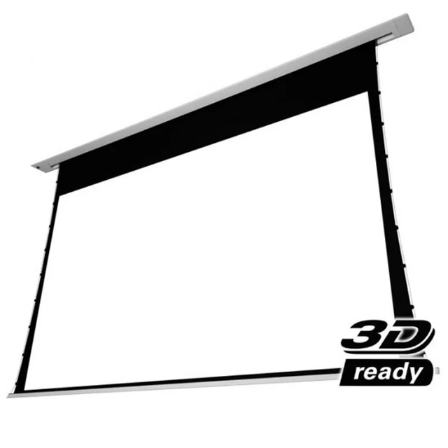 100 200 300inch Motorized Upgraded Ceiling Recessed Projector Screen AI Smart In-Ceiling Electric Tab-Tensioned Projector Screen