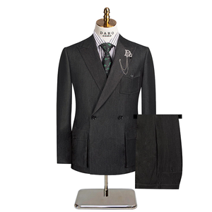 Completo da Uomo 2 Pezzi Stile <span class=keywords><strong>Safari</strong></span> Retrò: Giacca Doppiopetto con Revers a Punta e Tasche da Caccia, Chiusura a Due Bottoni - Product Image 2