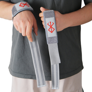 Wholesale Adjustable Deadlift Wrist Wraps Custom Logo Anime Berserk Weight Lifting Straps Neoprene for Fitness Enthusiasts - Product Image 6
