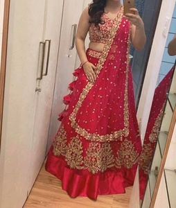 Party-Wear Indian/Pakistani embroidery work on Beautiful <b>Top</b> & Lehenga dress for party/Wedding wear -2020 - Product Image 1