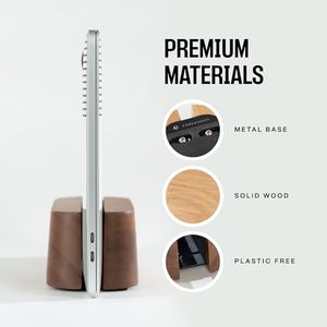 Soporte Vertical Ajustable, Plegable y Extensible para Laptop, Base de Madera para Laptop, Compatible con MacBook Pro y <span class=keywords><strong>Mac</strong></span> Air - Product Image 5