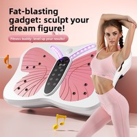 Plateforme vibrante de fitness à domicile avec fonctions musicales intelligentes pour le remodelage corporel et la réduction de la graisse, utilisation debout, charge maximale 150 kg, PC
